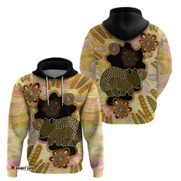 australia opal wombat hoodie aussie aboriginal art