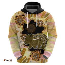 australia opal wombat hoodie aussie aboriginal art