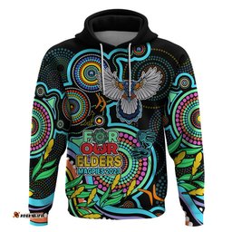 magpies football aboriginal art hoodie naidoc indigenous tribal