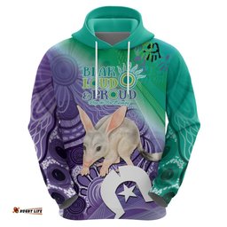 vivid bilby naidoc 2024 hoodie macrotis aboriginal art style