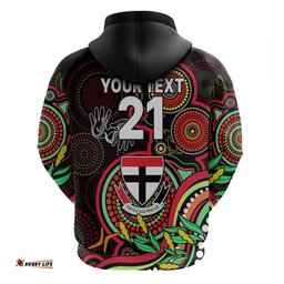 custom st kilda football aboriginal art hoodie naidoc indigenous tribal