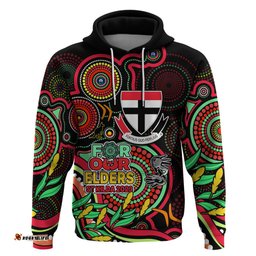 custom st kilda football aboriginal art hoodie naidoc indigenous tribal