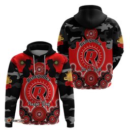 melbourne renegades anzac 2024 hoodie lest we forget poppy mix camouflage