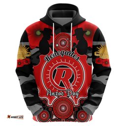 melbourne renegades anzac 2024 hoodie lest we forget poppy mix camouflage