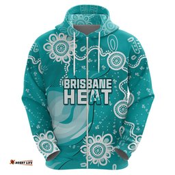 custom brisbane cricket indigenous hoodie feel the heat