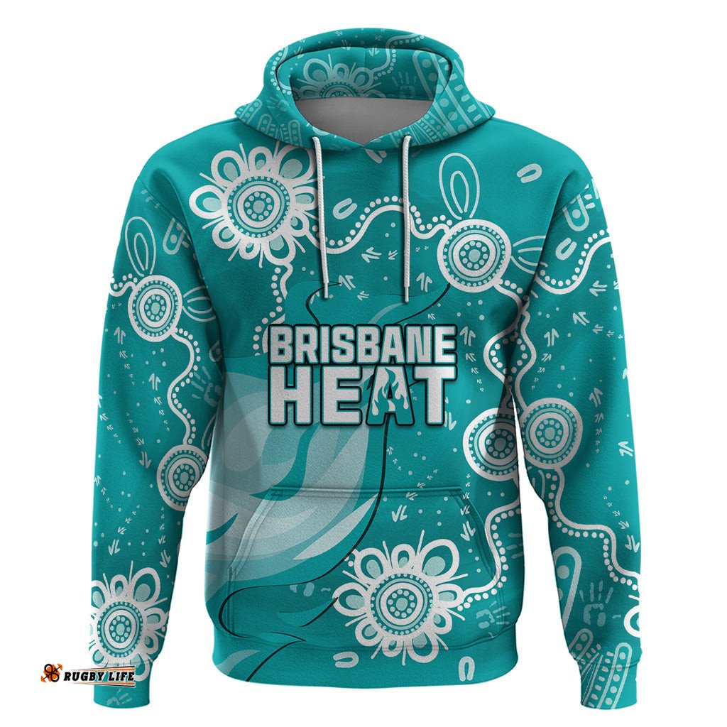 custom brisbane cricket indigenous hoodie feel the heat