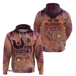 fire together naidoc 2024 hoodie indigenous cultural spirit