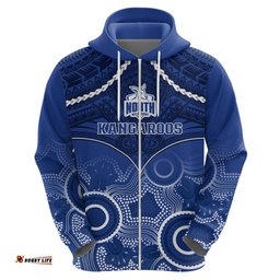 north melbourne football hoodie kangaroos aboriginal mix polynesian pattern