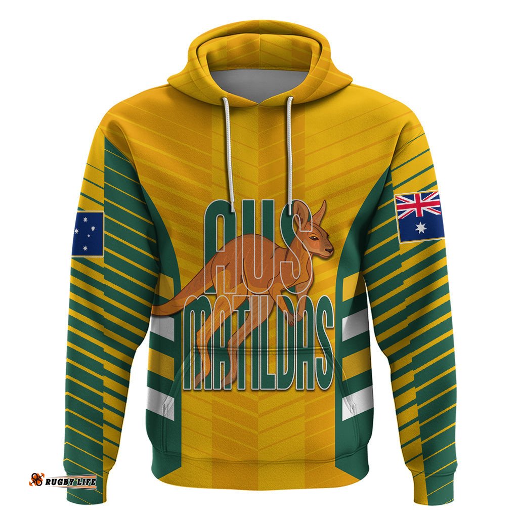 custom australia soccer hoodie go matildas dynamic national colors