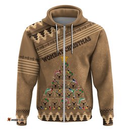 personalised wombat christmas tree hoodie australia merry xmas simple style