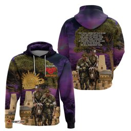australia anzac day hoodie lonesome pine australian army with donkey