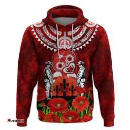new zealand anzac waitangi day hoodie hei tiki and soldier