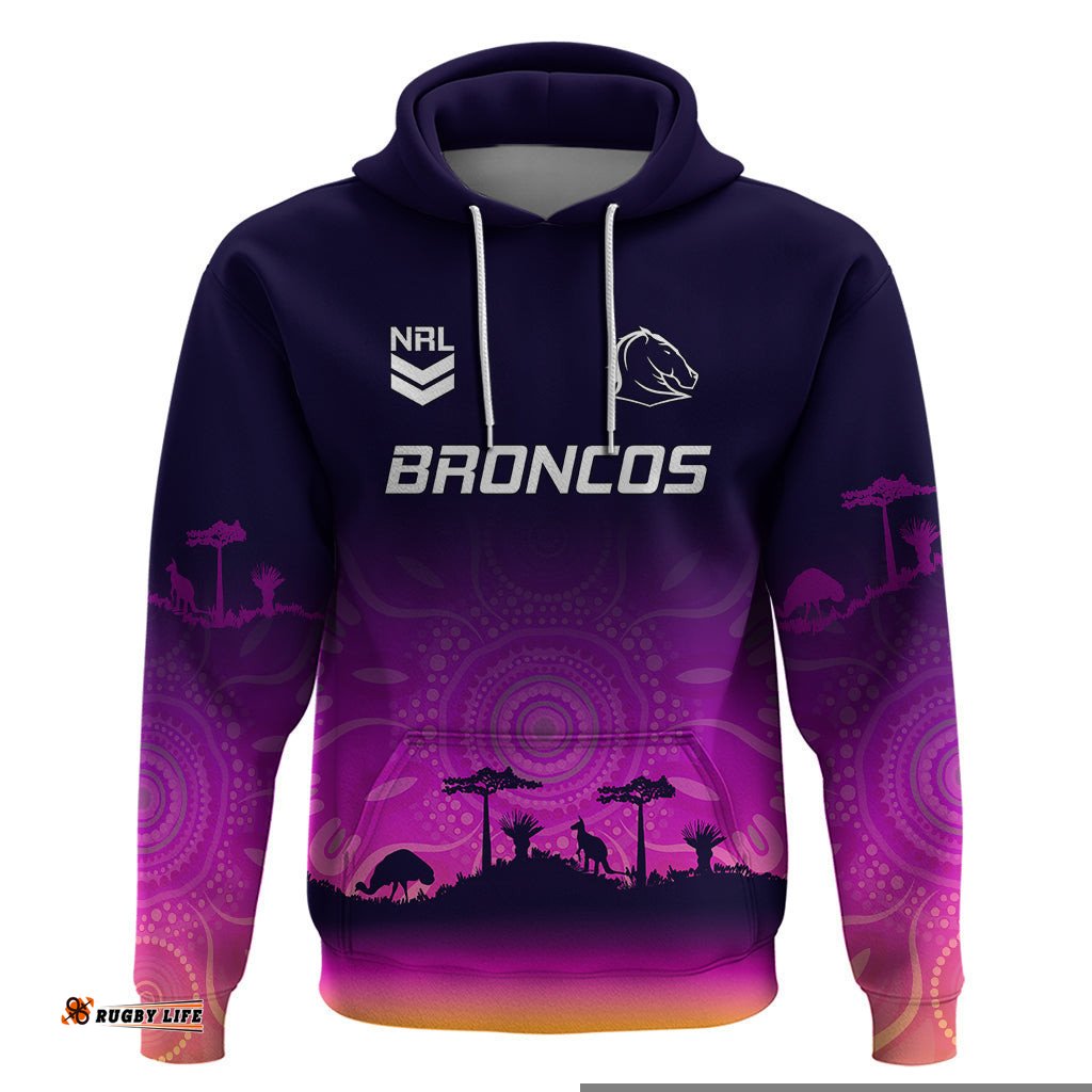nrl broncos hoodie the starry night indigenous aboriginal