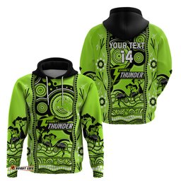 custom sydney thunder cricket hoodie happy australia day aboriginal art