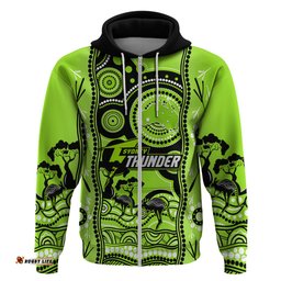 custom sydney thunder cricket hoodie happy australia day aboriginal art