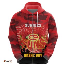 custom suns football anzac hoodie gallipoli camouflage with poppies