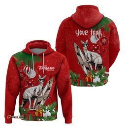 personalised kangaroo lover hoodie australia merry christmas aboriginal