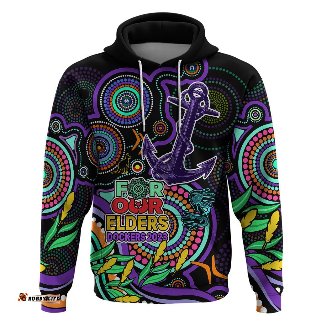dockers football aboriginal art hoodie naidoc indigenous tribal