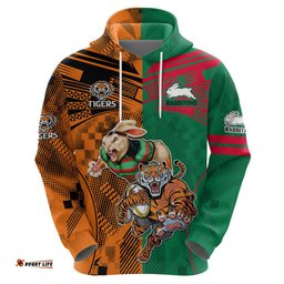 wests tigers and rabbitohs rugby hoodie sporty style