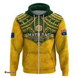 custom australia matildas hoodie polynesian mix gold marble