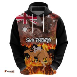 save wildlife australia hoodie bushfire awareness