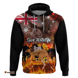 save wildlife australia hoodie bushfire awareness