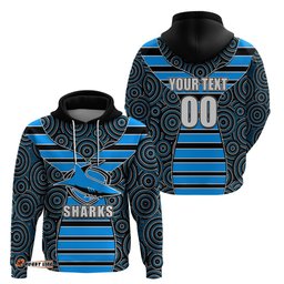 nrl sharks hoodie mix dot aboriginal