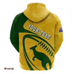 personalised aussie wallabies hoodie rugby world cup sporty dynamic