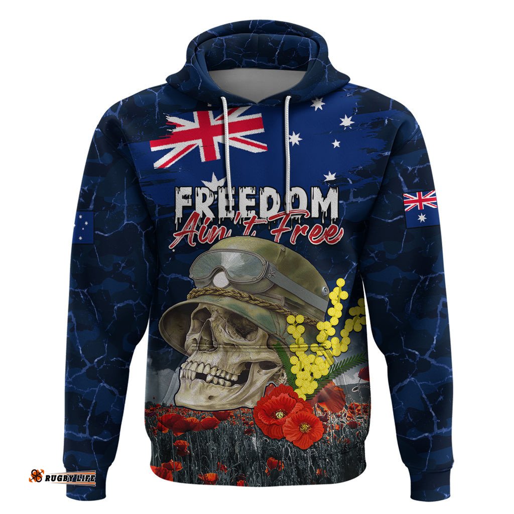 australia anzac day hoodie freedom aint free