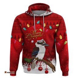 australia christmas hoodie aussie kookaburra santa merry xmas