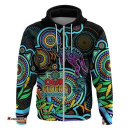 kangaroos football aboriginal art hoodie naidoc indigenous tribal