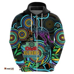 kangaroos football aboriginal art hoodie naidoc indigenous tribal