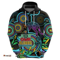 kangaroos football aboriginal art hoodie naidoc indigenous tribal