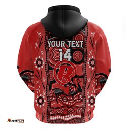 custom melbourne renegades cricket hoodie happy australia day aboriginal art