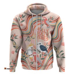 personalised australia hippie christmas hoodie cockatoo kookaburra with wattle pink peach style