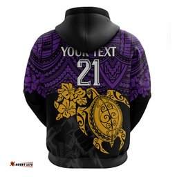 custom storm rugby hoodie melbourne hibiscus and turtle with polynesian pattern
