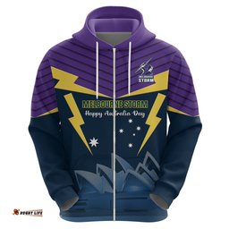 custom australia day storm hoodie nrl 2024 sydney opera house with map