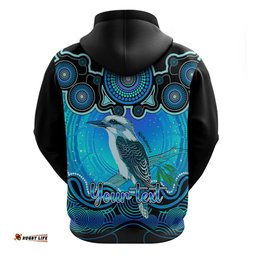 personalised australia sagittarius kookaburra zodiac hoodie auz astrology aboriginal aqua