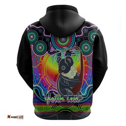 personalised australia cancer koala zodiac hoodie auz astrology aboriginal rainbow