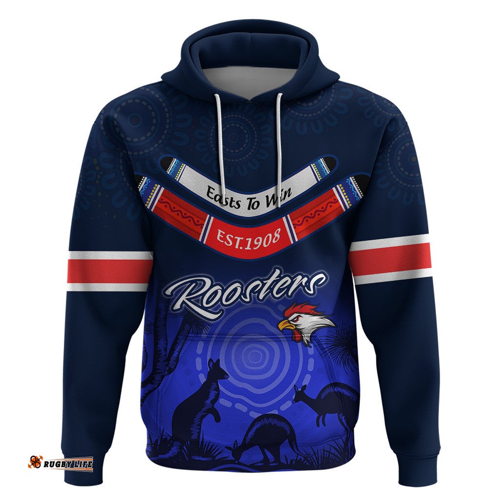 rosster easts to win hoodie sydney rugby est 1908 boomerang indeginous