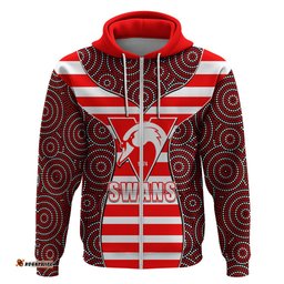 afl swans hoodie mix dot aboriginal
