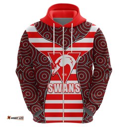 afl swans hoodie mix dot aboriginal
