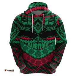 custom rabbitohs rugby hoodie polynesian and aboriginal special version
