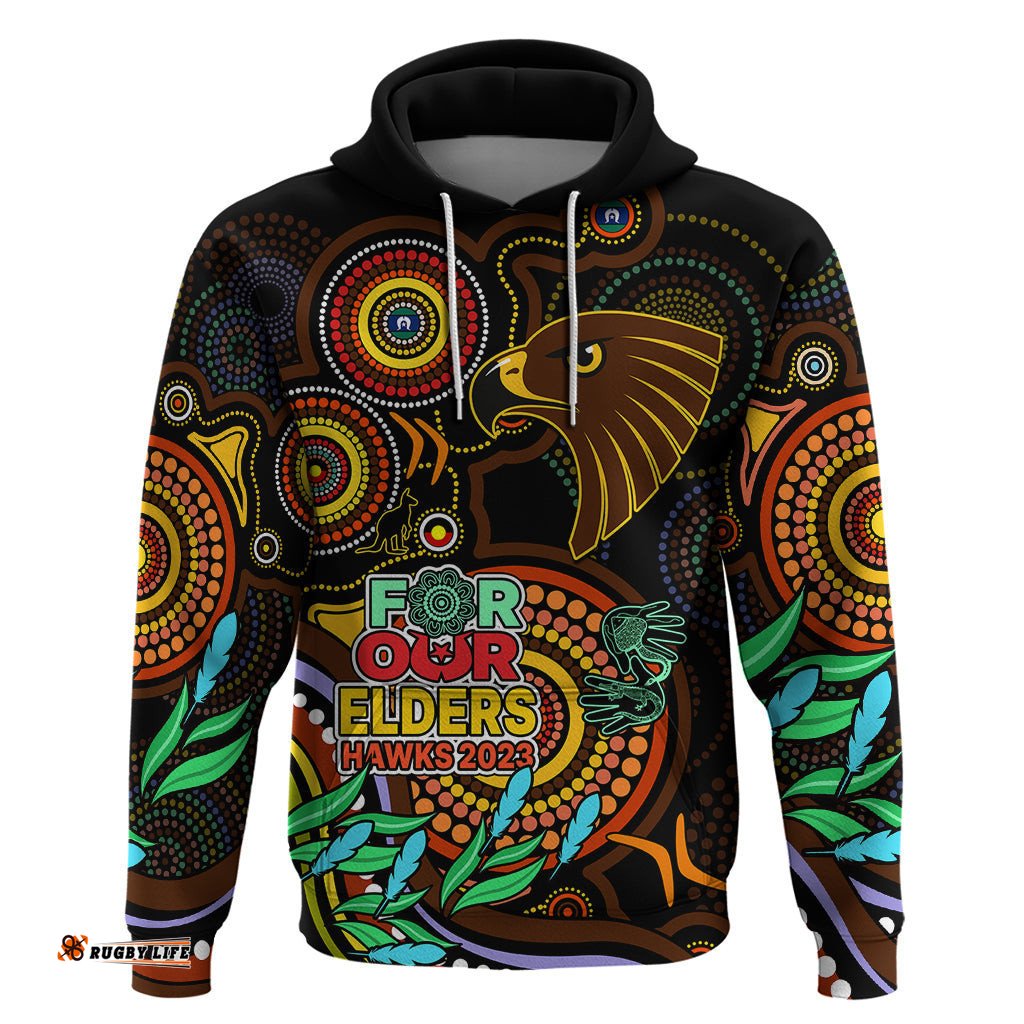 custom hawks football aboriginal art hoodie naidoc indigenous tribal