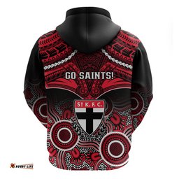 st kilda football hoodie saints aboriginal mix polynesian pattern