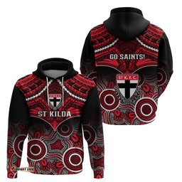 st kilda football hoodie saints aboriginal mix polynesian pattern