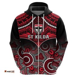 st kilda football hoodie saints aboriginal mix polynesian pattern