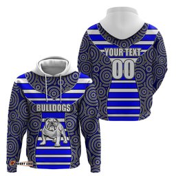 nrl bulldogs hoodie mix dot aboriginal