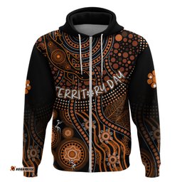 personalised northern territory day hoodie indigenous sun and life art