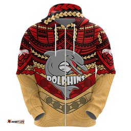 custom dolphins rugby hoodie polynesian and aboriginal vibe